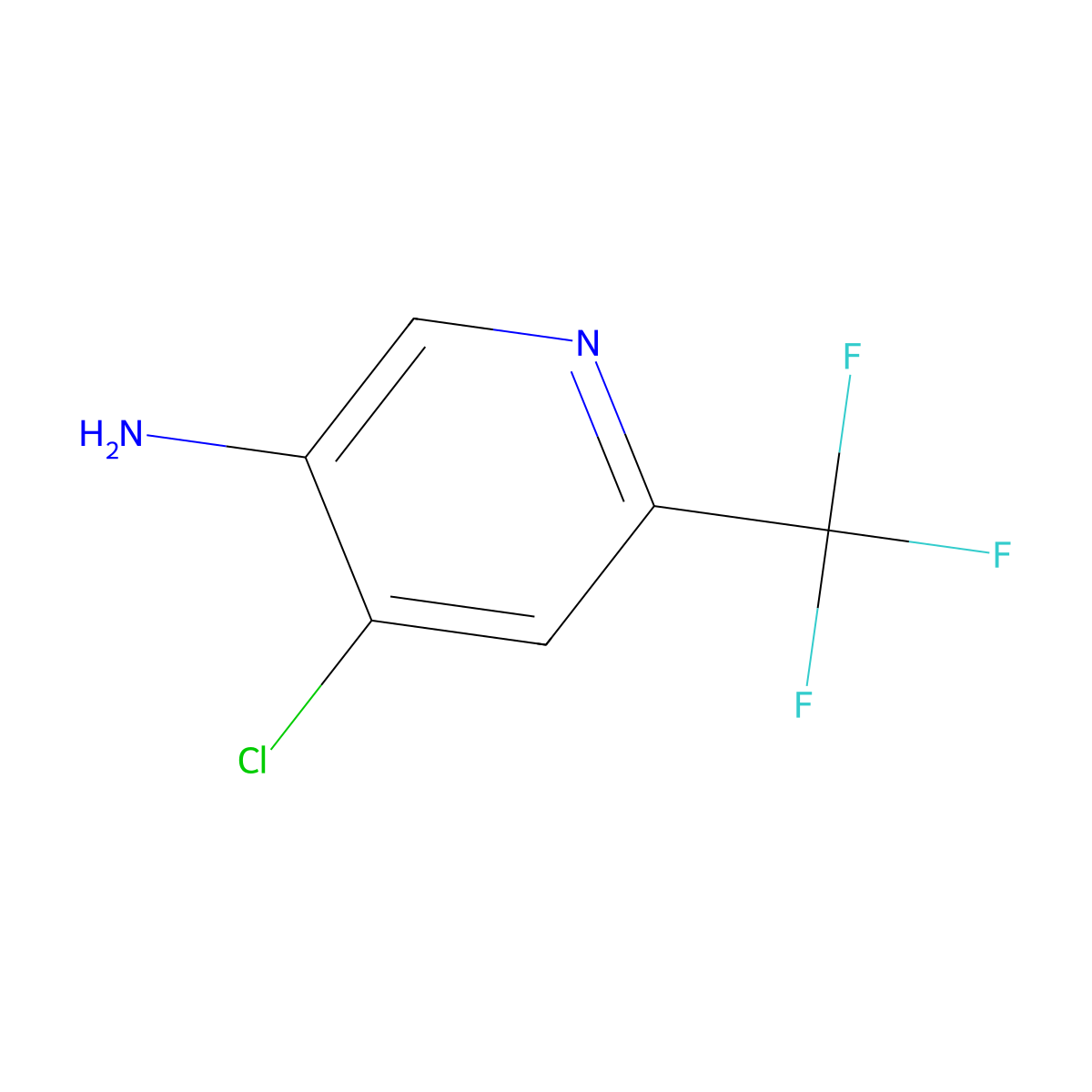 4-Chloro-6-(trifluoromethyl)pyridin-3-amine molecular structure, CAS 1196153-86-2