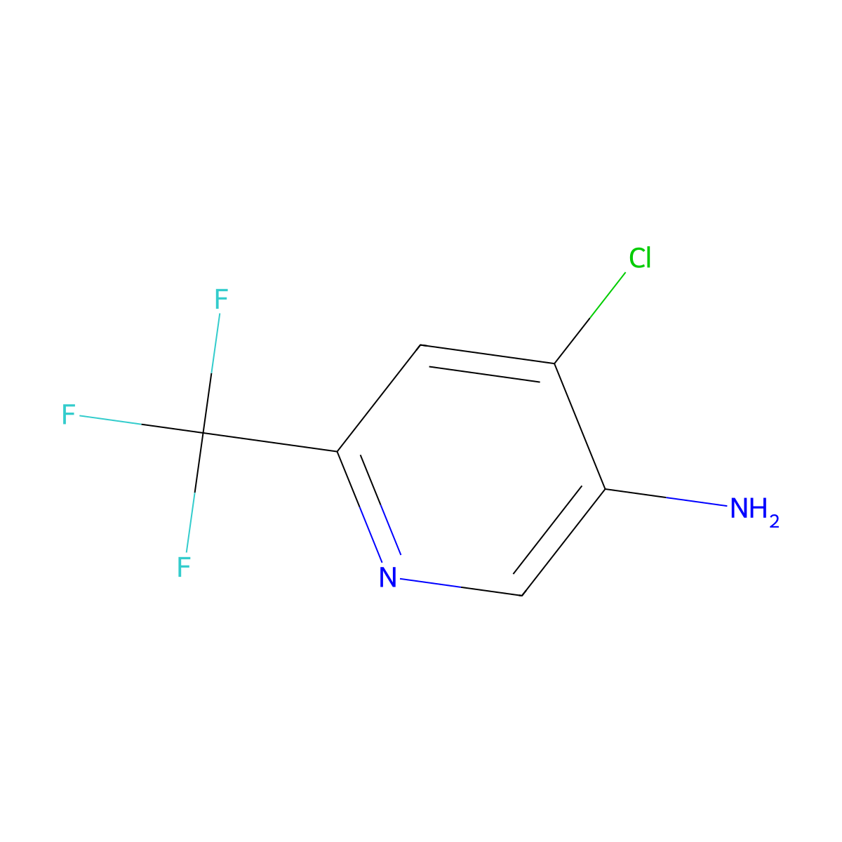 4-Chloro-6-(trifluoromethyl)pyridin-3-amine molecular structure, CAS 1196153-86-2