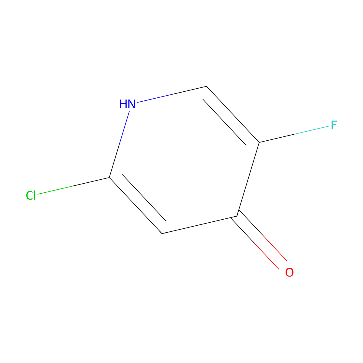 2-Chloro-5-fluoropyridin-4-ol molecular structure, CAS 1196153-96-4