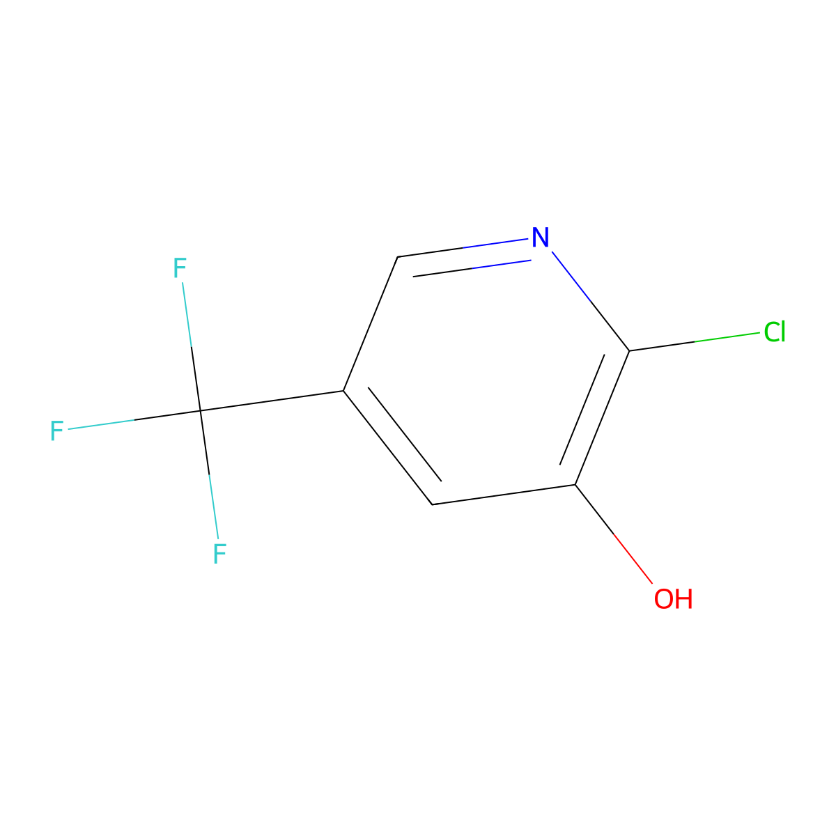 2-Chloro-5-(trifluoromethyl)pyridin-3-ol molecular structure, CAS 1196153-98-6