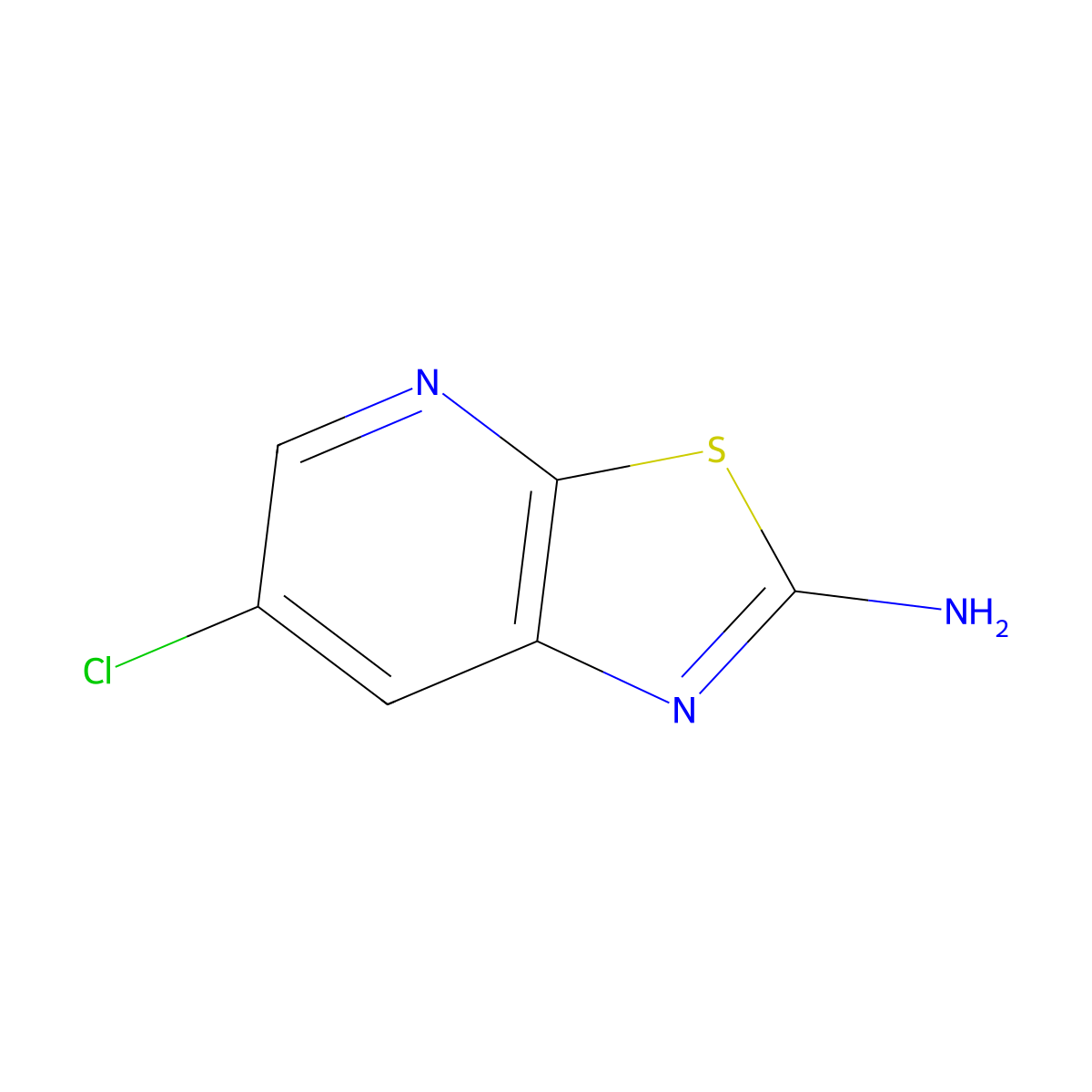 6-Chlorothiazolo[5,4-b]pyridin-2-amine molecular structure, CAS 1196153-99-7