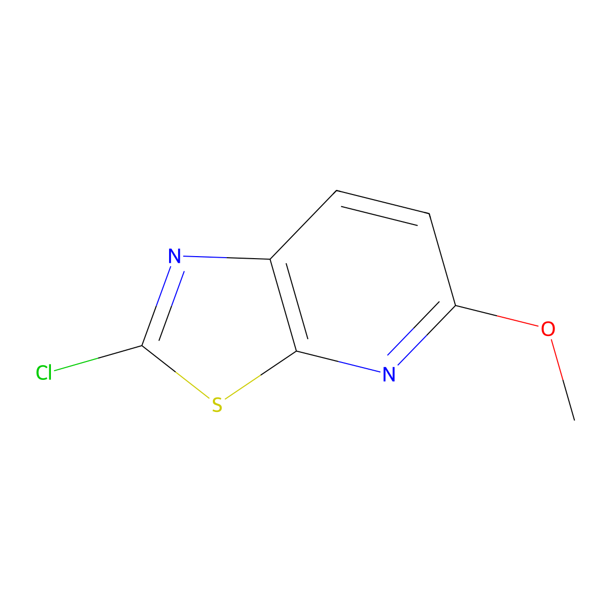 2-Chloro-5-methoxy-[1,3]thiazolo[5,4-b]pyridine molecular structure, CAS 1196154-04-7