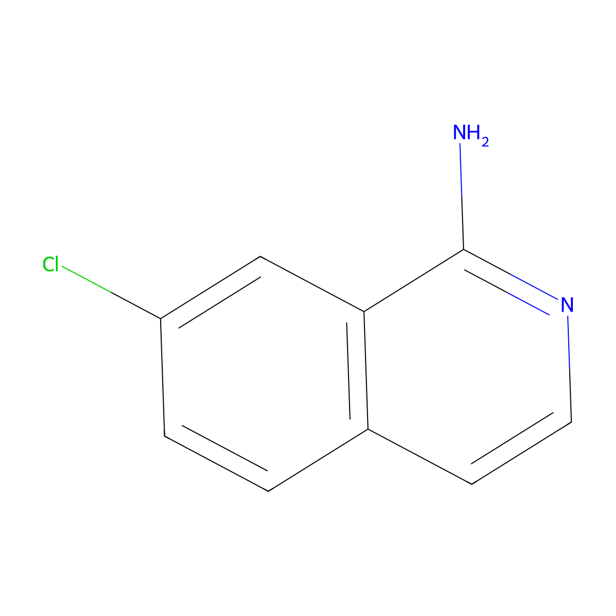 7-Chloroisoquinolin-1-amine molecular structure, CAS 1196154-21-8