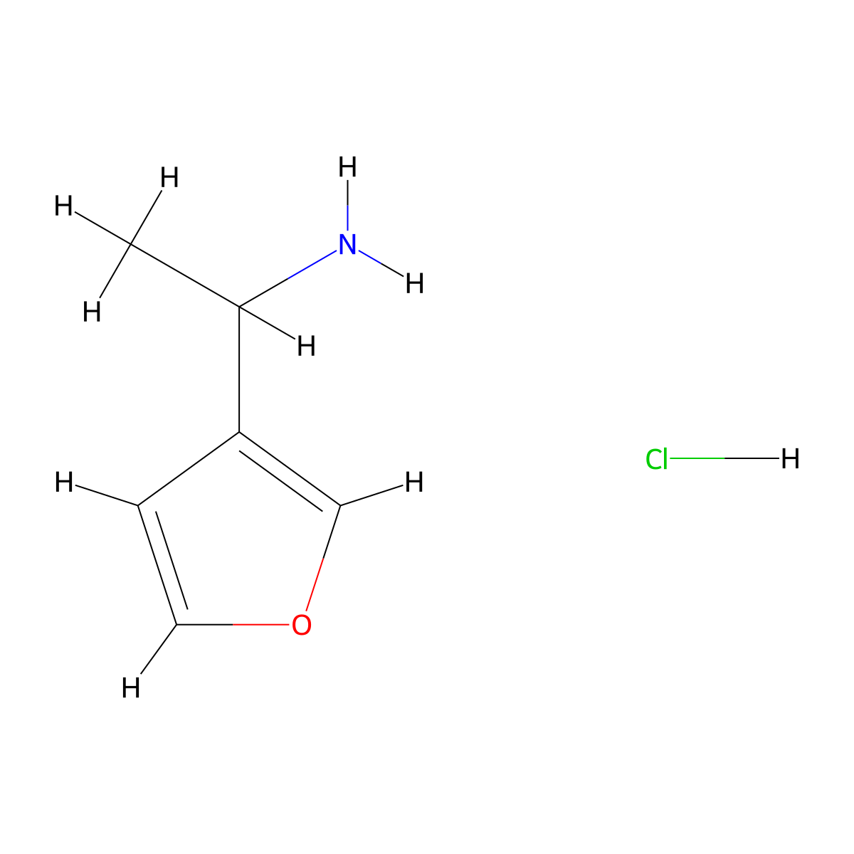 1-(Furan-3-yl)ethan-1-amine hydrochloride molecular structure, CAS 1196154-46-7