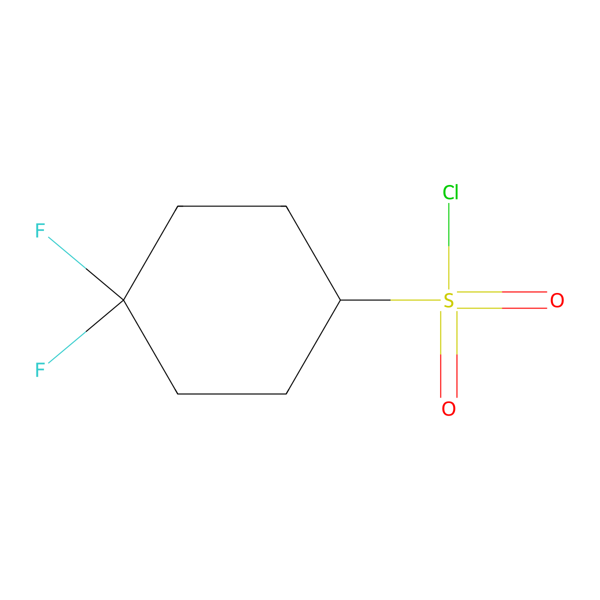 4,4-Difluorocyclohexane-1-sulfonyl chloride molecular structure, CAS 1196154-77-4