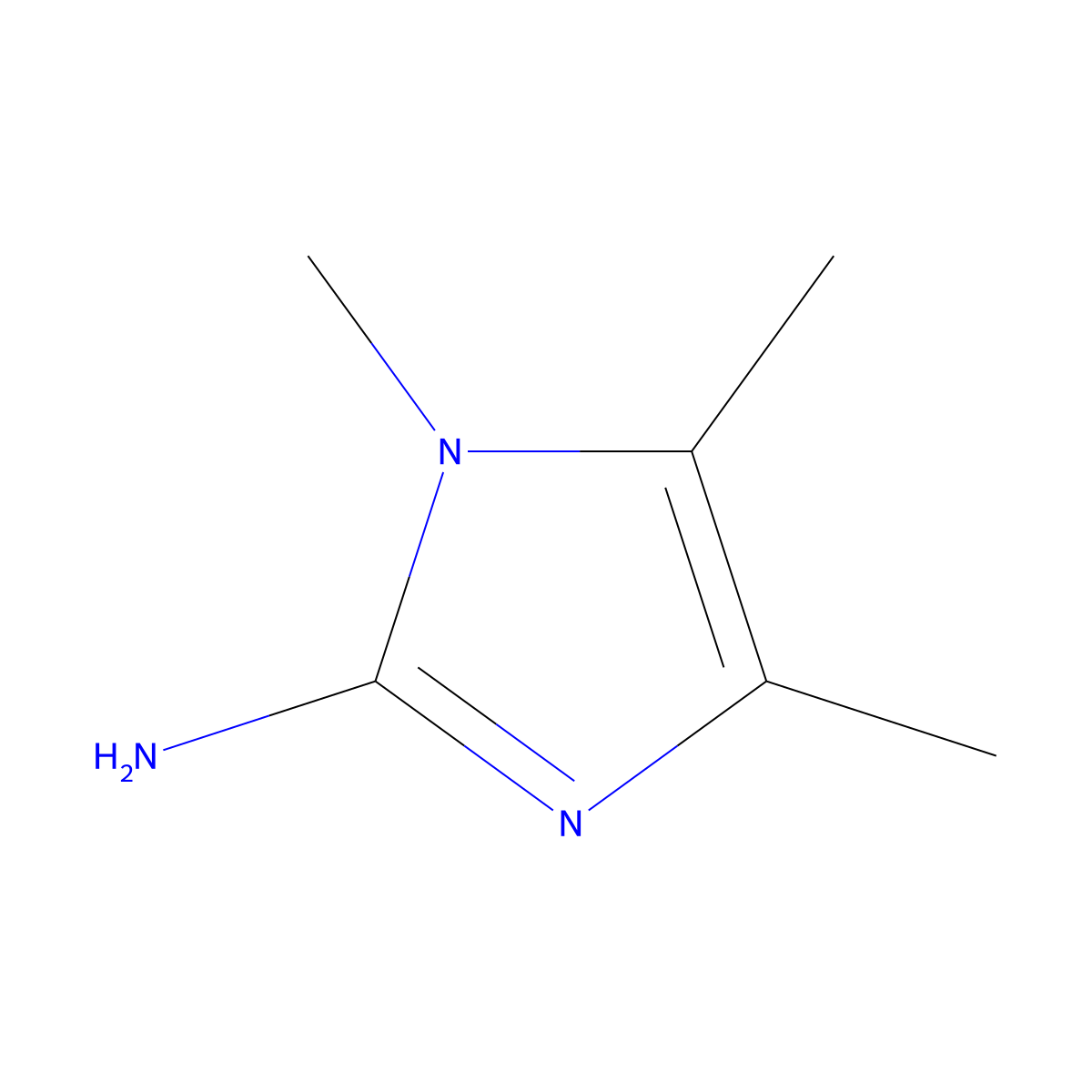 1,4,5-Trimethyl-1H-imidazol-2-amine molecular structure, CAS 1196154-82-1