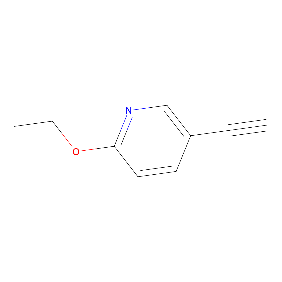2-Ethoxy-5-ethynylpyridine molecular structure, CAS 1196154-85-4