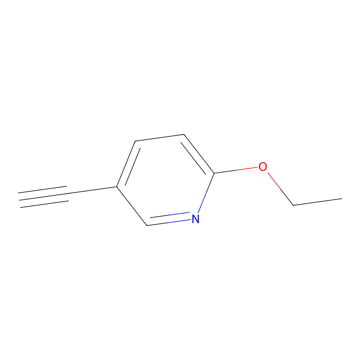2-Ethoxy-5-ethynylpyridine molecular structure, CAS 1196154-85-4