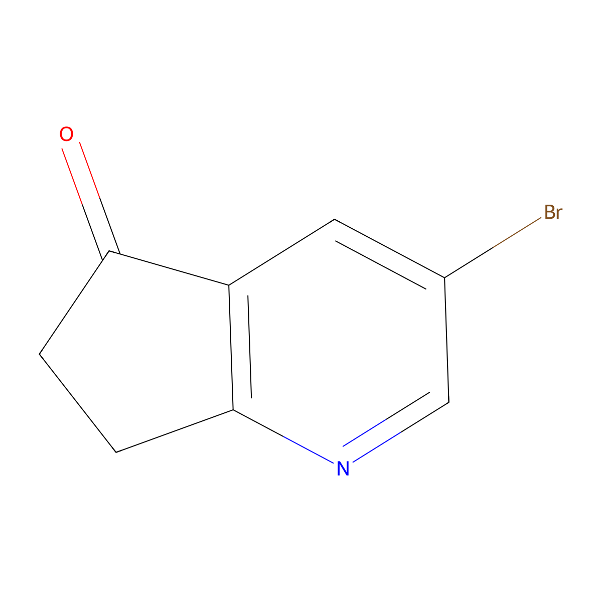 3-Bromo-6,7-dihydro-5H-cyclopenta[B]pyridin-5-one molecular structure, CAS 1196154-87-6