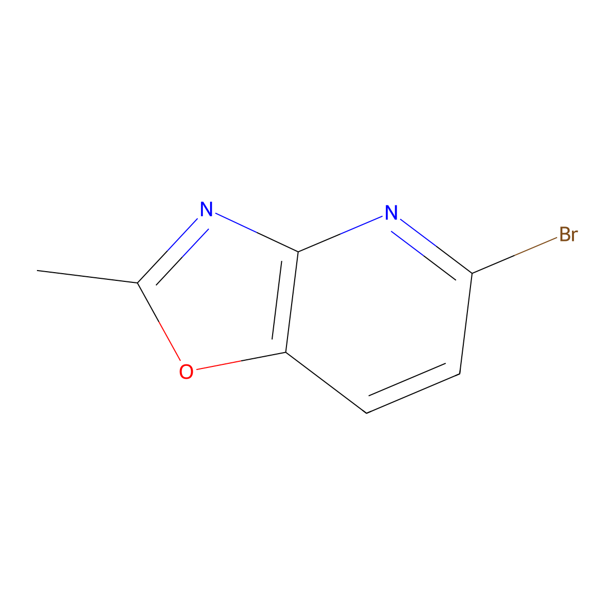 5-Bromo-2-methyl-(1,3)oxazolo(4,5-b)pyridine molecular structure, CAS 1196155-00-6
