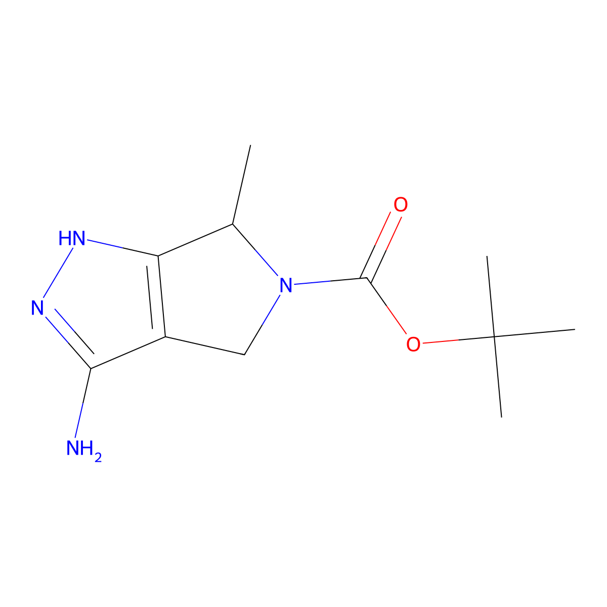 Tert-butyl 3-amino-6-methyl-4,6-dihydropyrrolo[3,4-C]pyrazole-5(1H)-carboxylate molecular structure, CAS 1196155-05-1