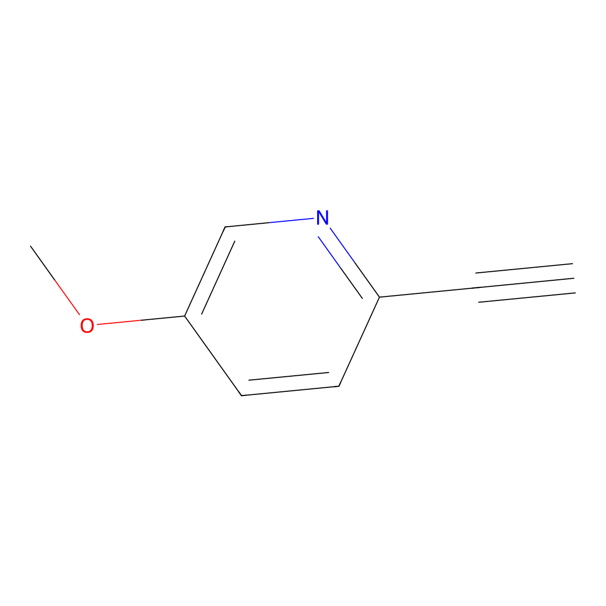 2-Ethynyl-5-methoxypyridine molecular structure, CAS 1196155-18-6