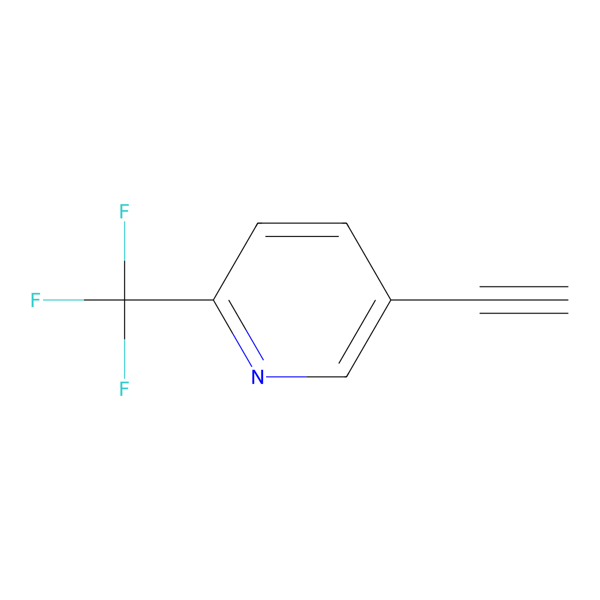 5-Ethynyl-2-(trifluoromethyl)pyridine molecular structure, CAS 1196155-24-4