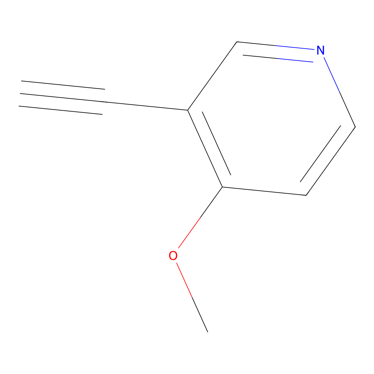 3-Ethynyl-4-methoxypyridine molecular structure, CAS 1196155-25-5