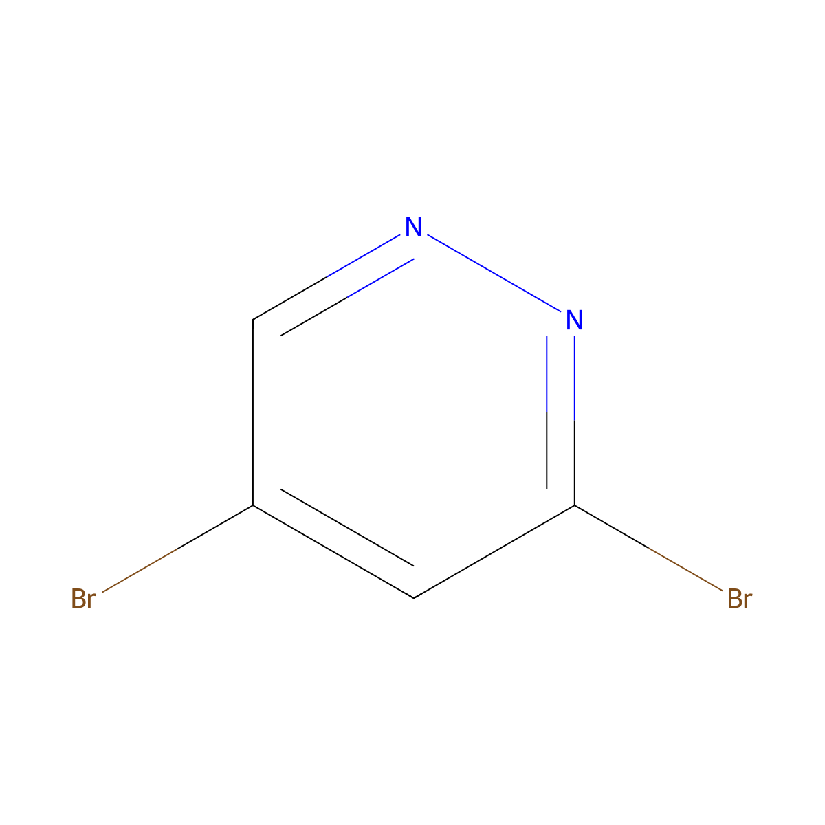 3,5-Dibromopyridazine molecular structure, CAS 1196155-35-7