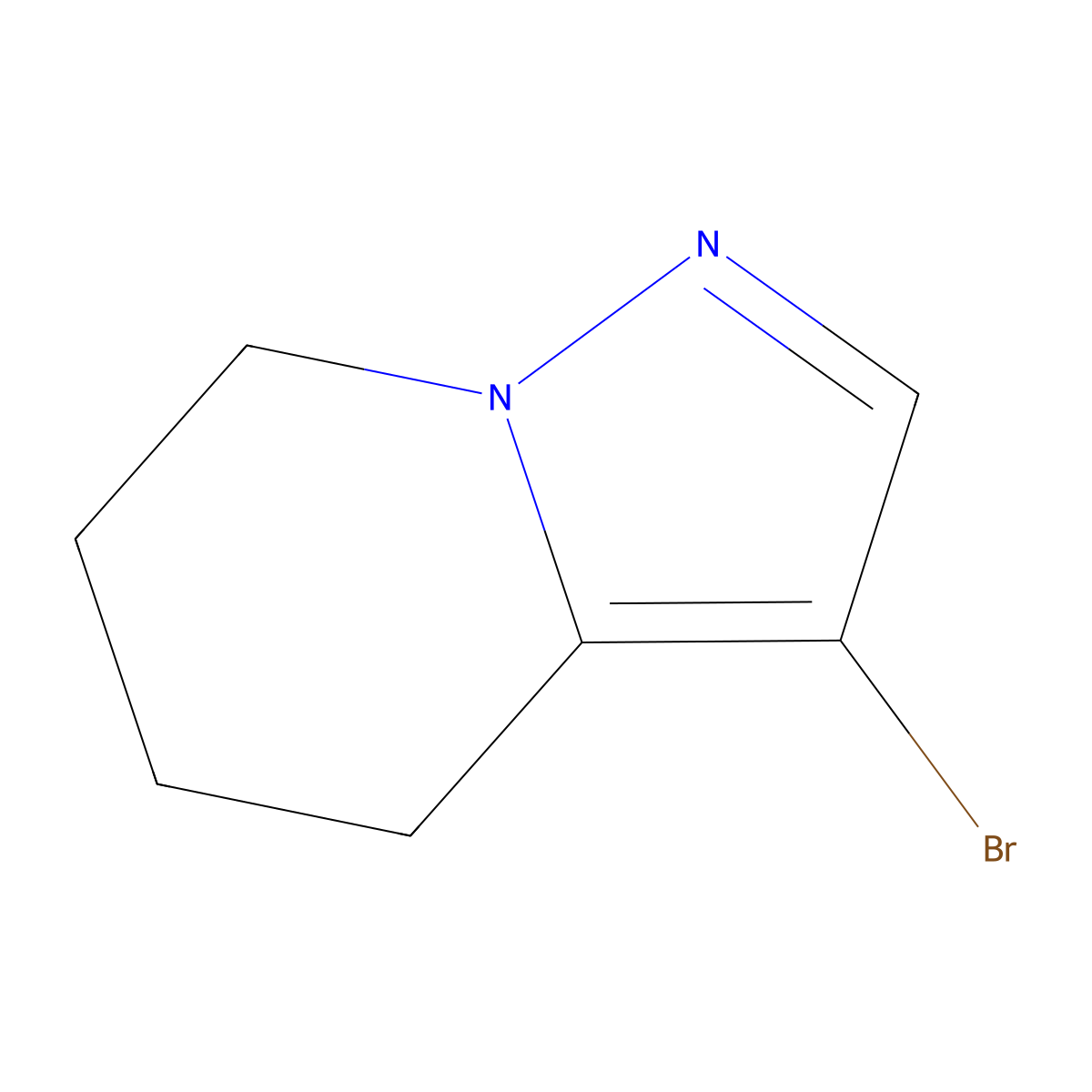 3-bromo-4H,5H,6H,7H-pyrazolo[1,5-a]pyridine molecular structure, CAS 1196155-47-1