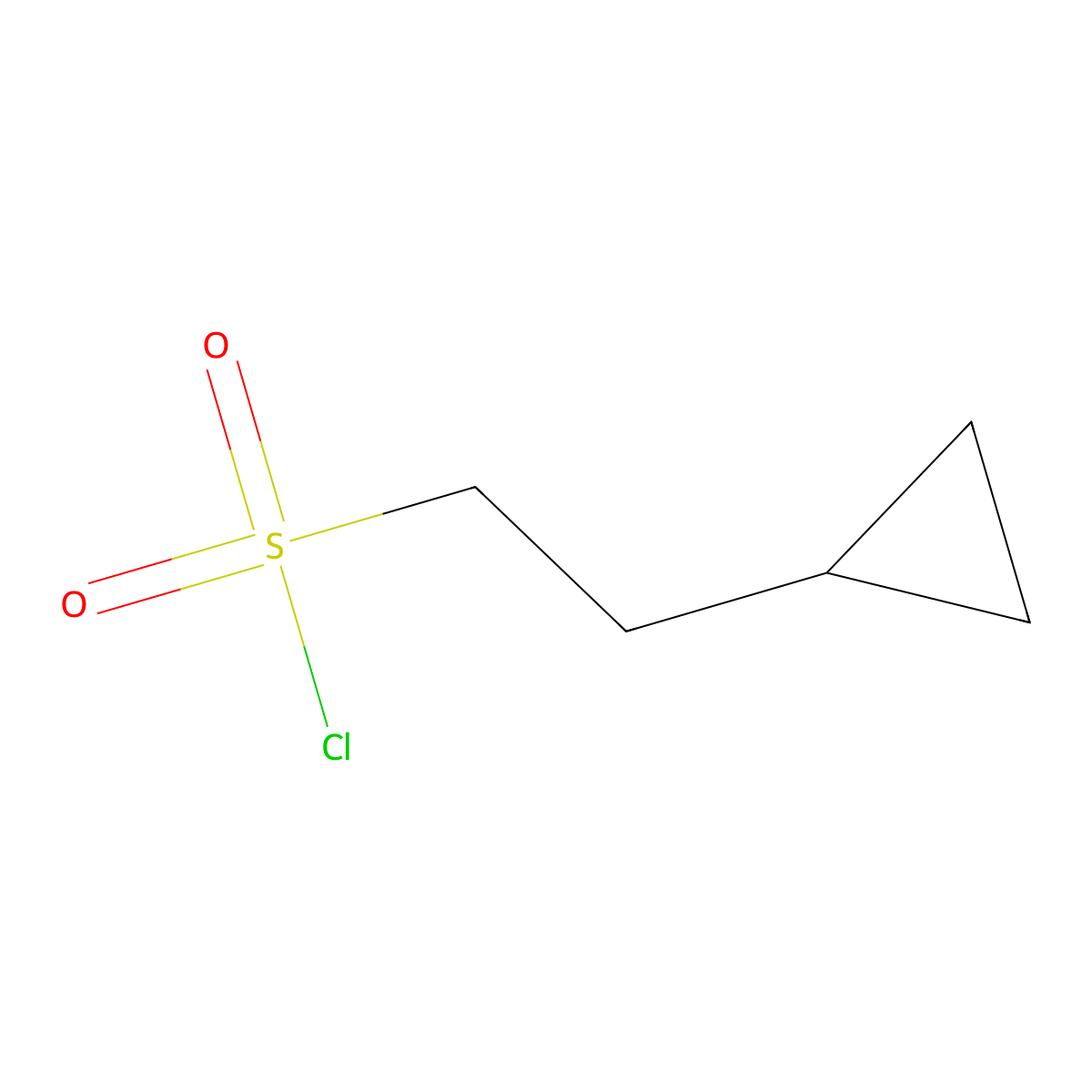 2-Cyclopropylethane-1-sulfonyl chloride molecular structure, CAS 1196155-54-0