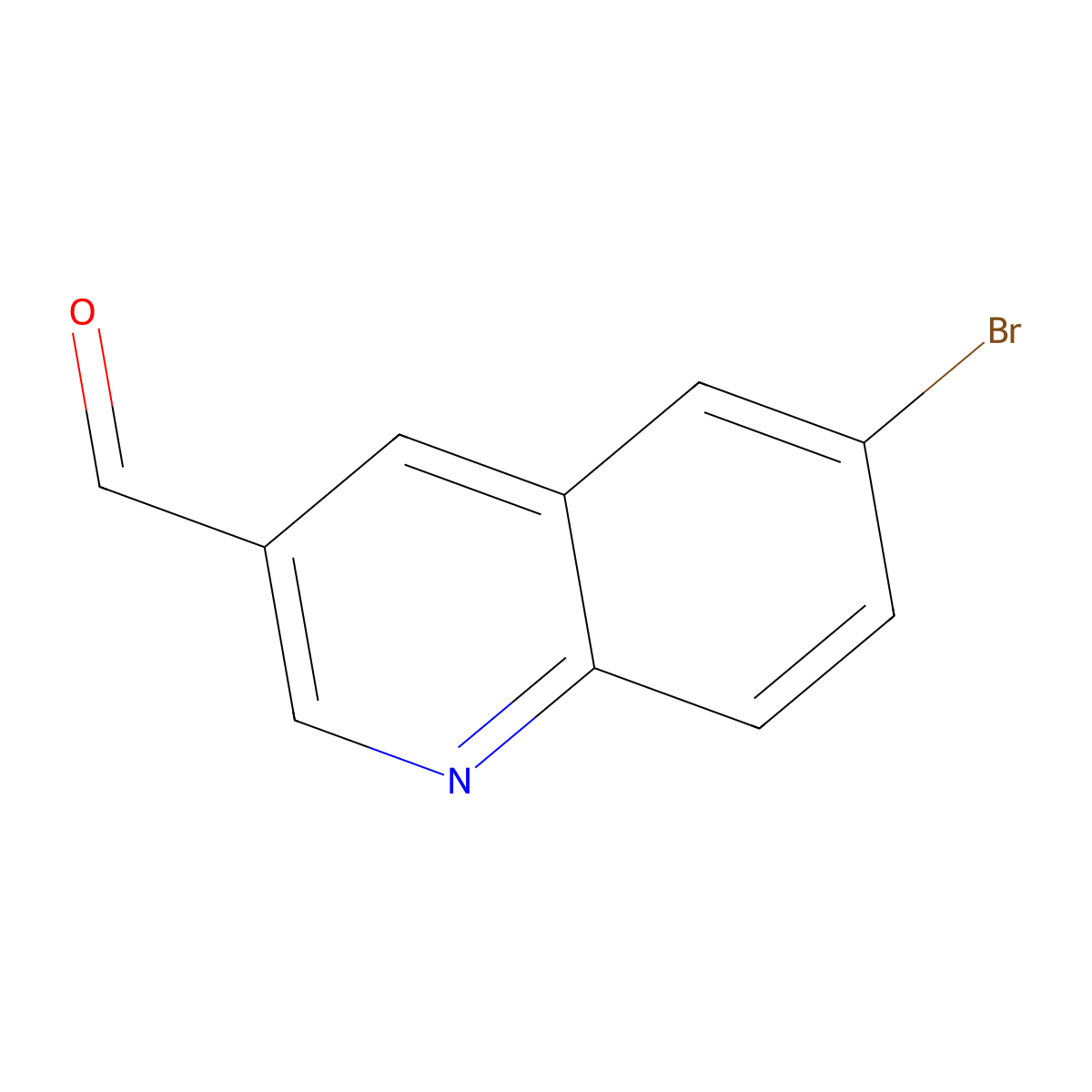 6-Bromoquinoline-3-carbaldehyde molecular structure, CAS 1196155-68-6