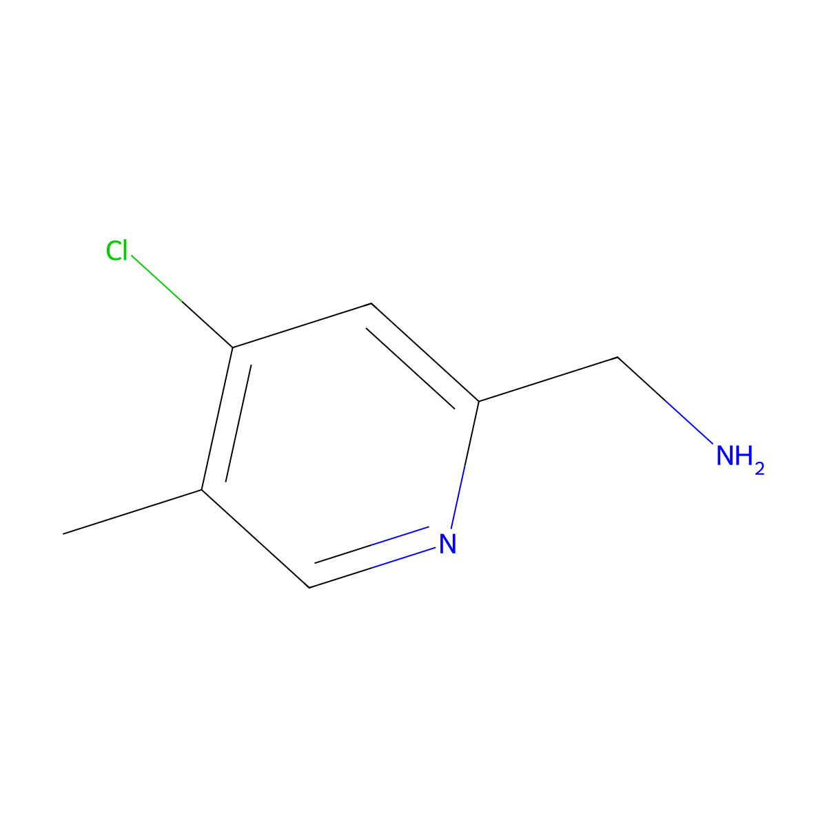 (4-Chloro-5-methylpyridin-2-YL)methanamine molecular structure, CAS 1196155-70-0