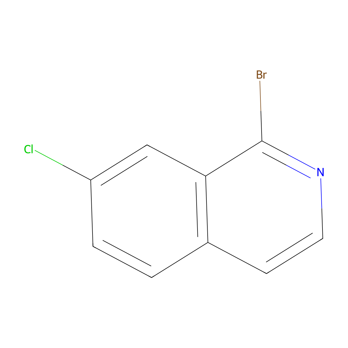 1-Bromo-7-chloroisoquinoline molecular structure, CAS 1196155-73-3