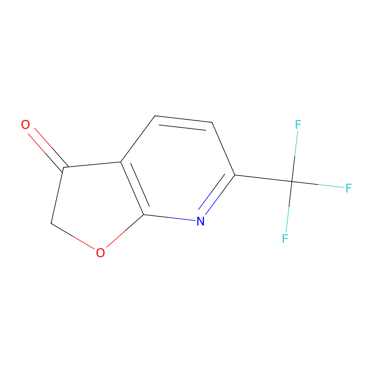 6-(Trifluoromethyl)furo[2,3-b]pyridin-3-one molecular structure, CAS 1196155-86-8