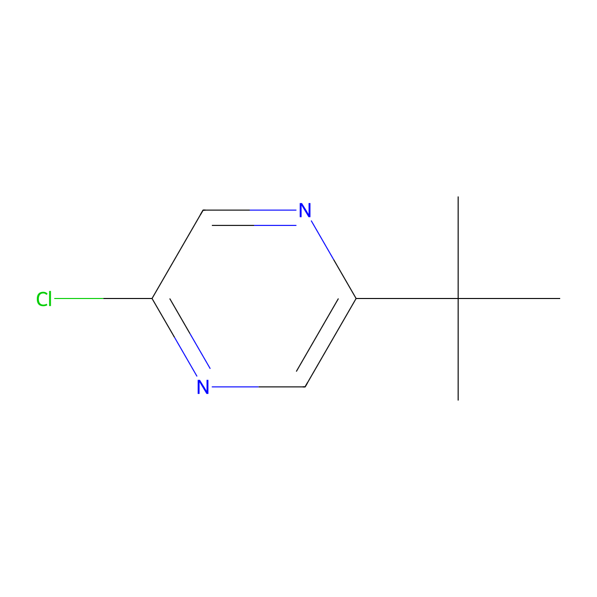 2-Tert-butyl-5-chloropyrazine molecular structure, CAS 1196155-92-6