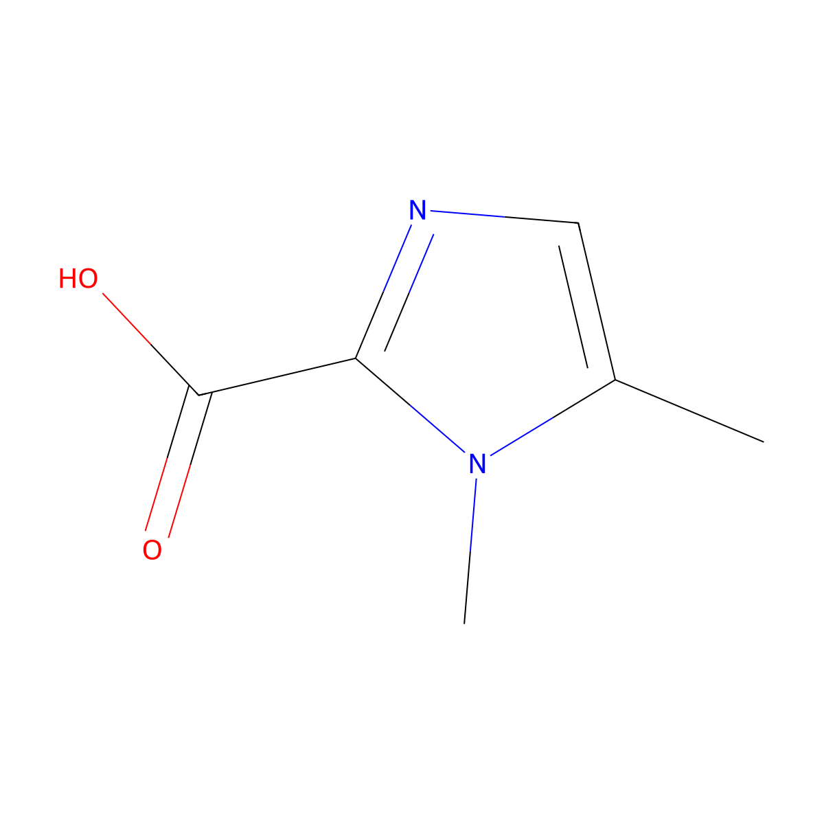 1,5-Dimethyl-1H-imidazole-2-carboxylic acid molecular structure, CAS 1196155-94-8