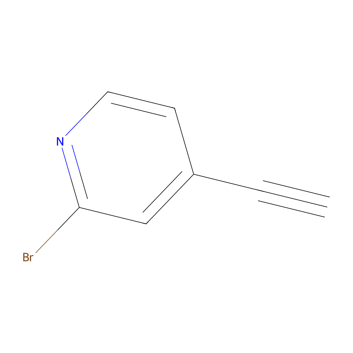 2-Bromo-4-ethynylpyridine molecular structure, CAS 1196156-17-8