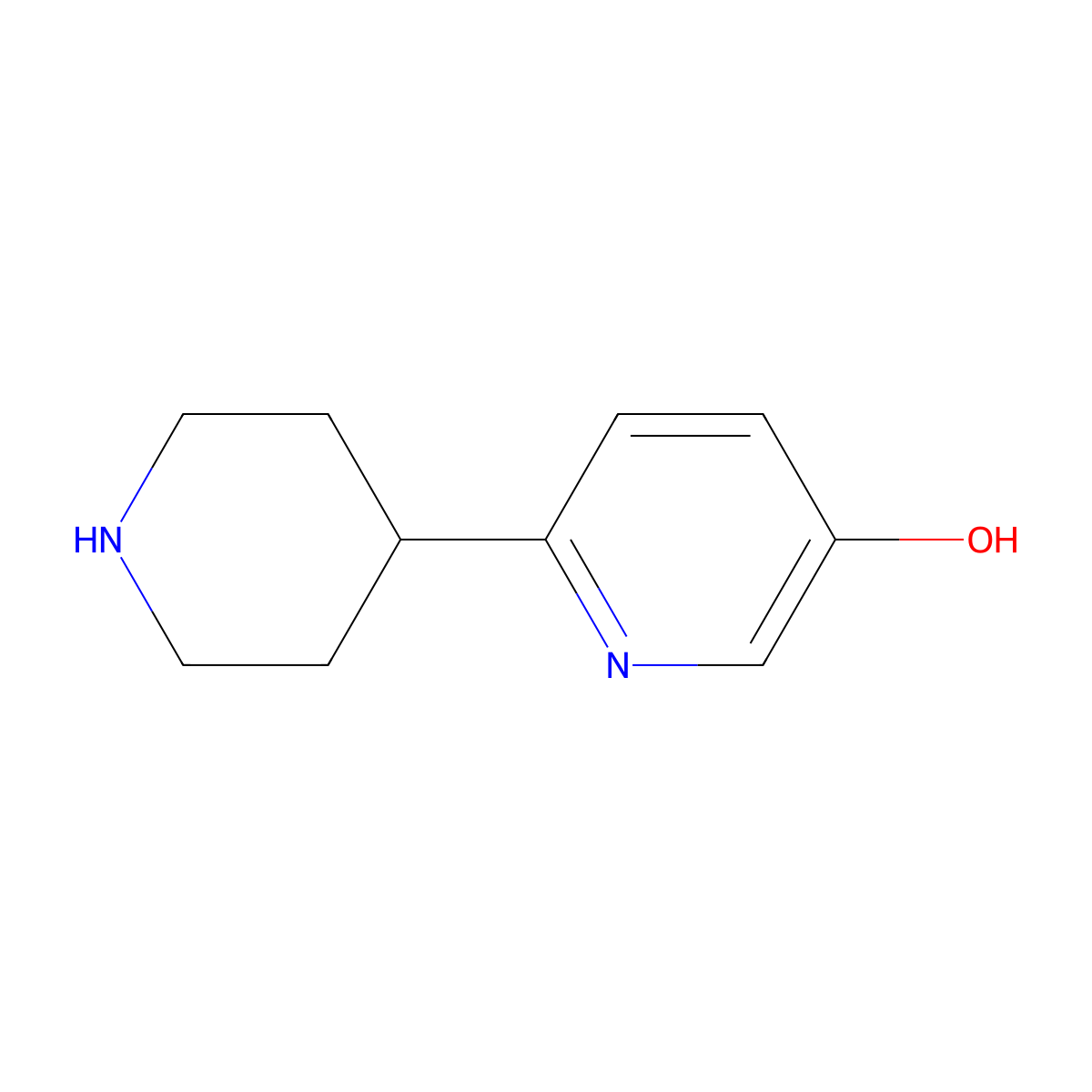 6-(Piperidin-4-YL)pyridin-3-OL molecular structure, CAS 1196156-23-6