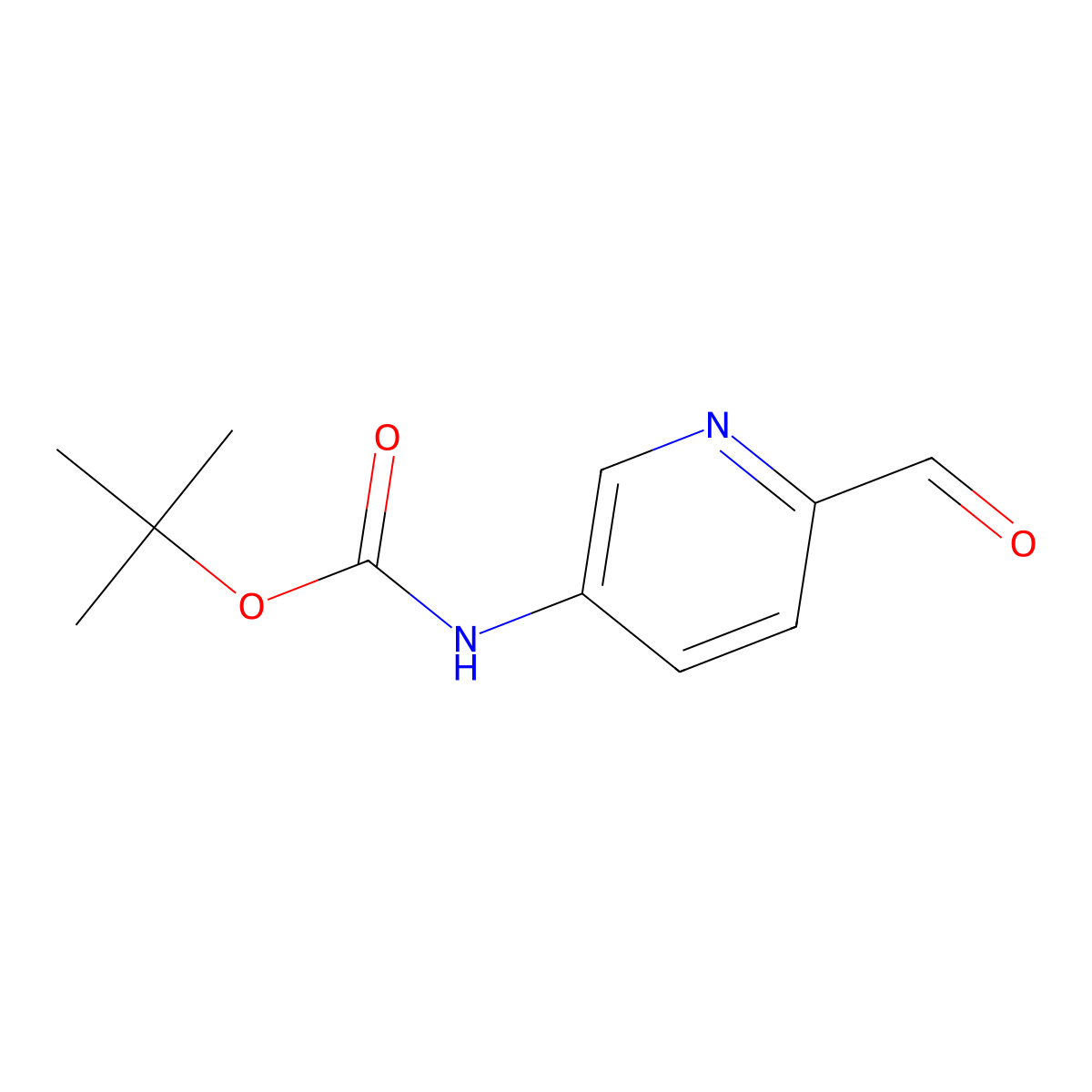 tert-Butyl (6-formylpyridin-3-yl)carbamate molecular structure, CAS 1196156-55-4