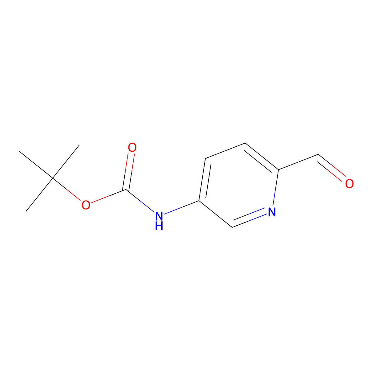 tert-Butyl (6-formylpyridin-3-yl)carbamate molecular structure, CAS 1196156-55-4