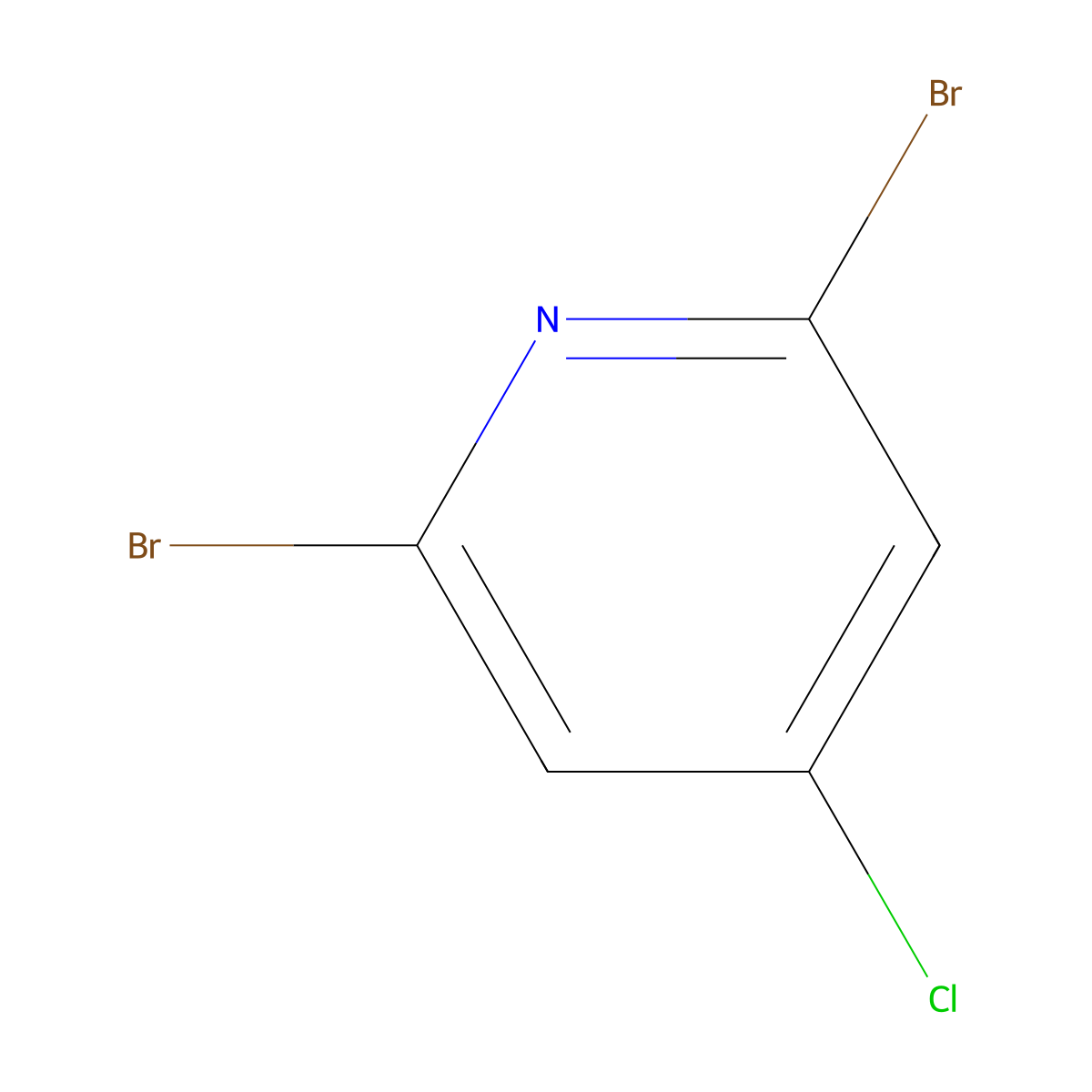 2,6-Dibromo-4-chloropyridine molecular structure, CAS 1196156-59-8