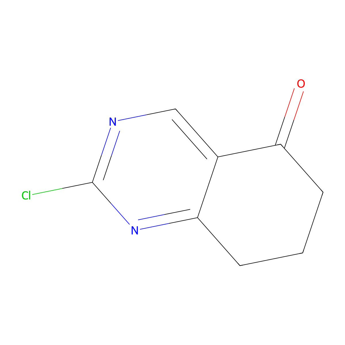 2-Chloro-7,8-dihydroquinazolin-5(6H)-one molecular structure, CAS 1196156-64-5
