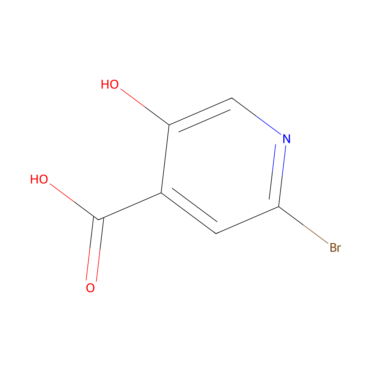 2-Bromo-5-hydroxyisonicotinic acid molecular structure, CAS 1196156-65-6
