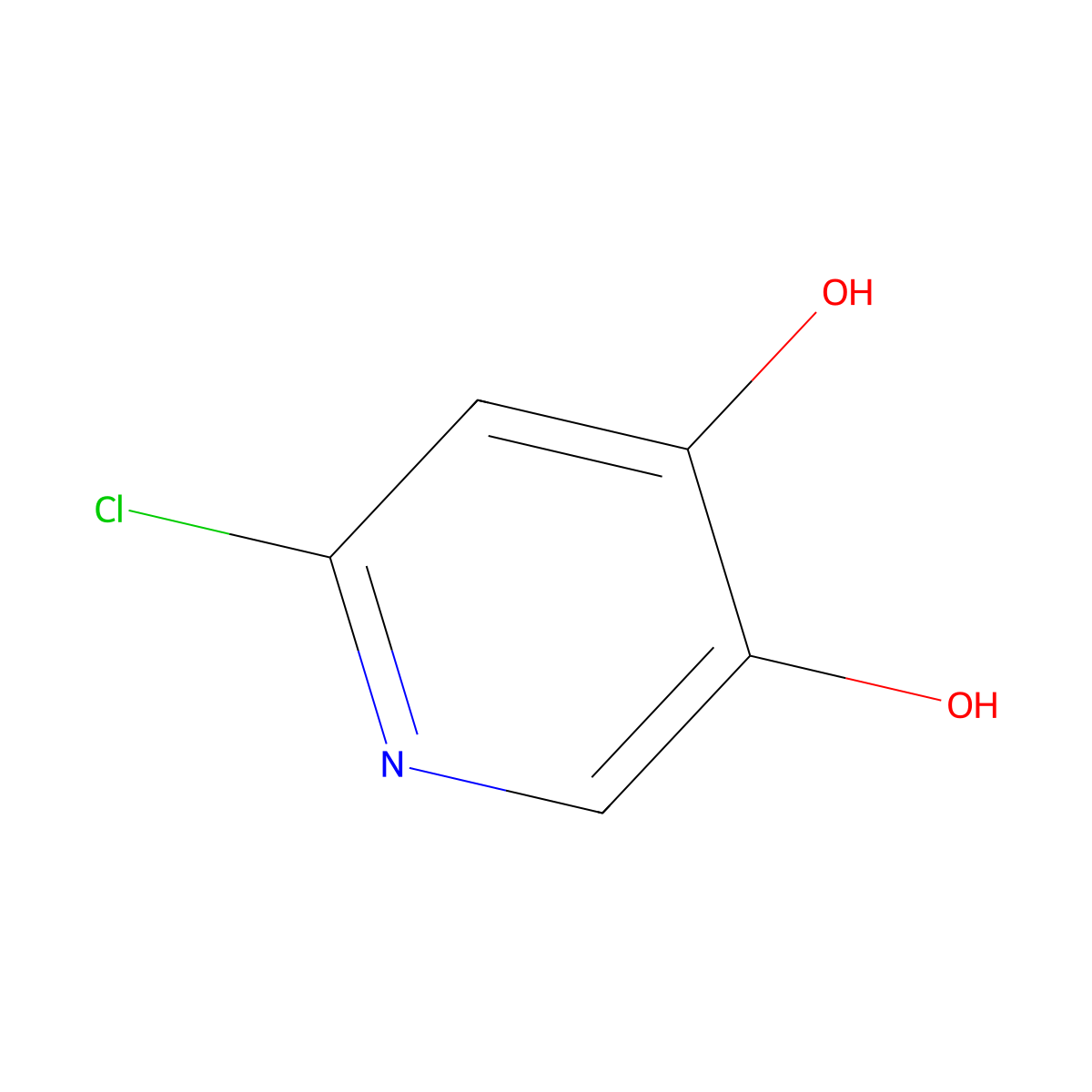 6-Chloropyridine-3,4-diol molecular structure, CAS 1196156-68-9
