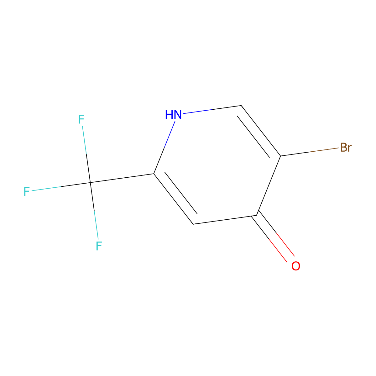 5-Bromo-2-(trifluoromethyl)pyridin-4-OL molecular structure, CAS 1196156-74-7