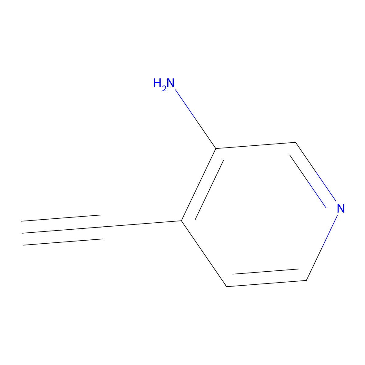 4-Ethynylpyridin-3-amine molecular structure, CAS 1196156-75-8