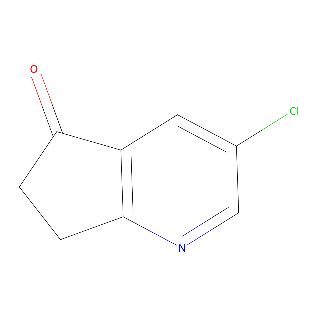 3-Chloro-6,7-dihydro-5H-cyclopenta[B]pyridin-5-one molecular structure, CAS 1196156-78-1