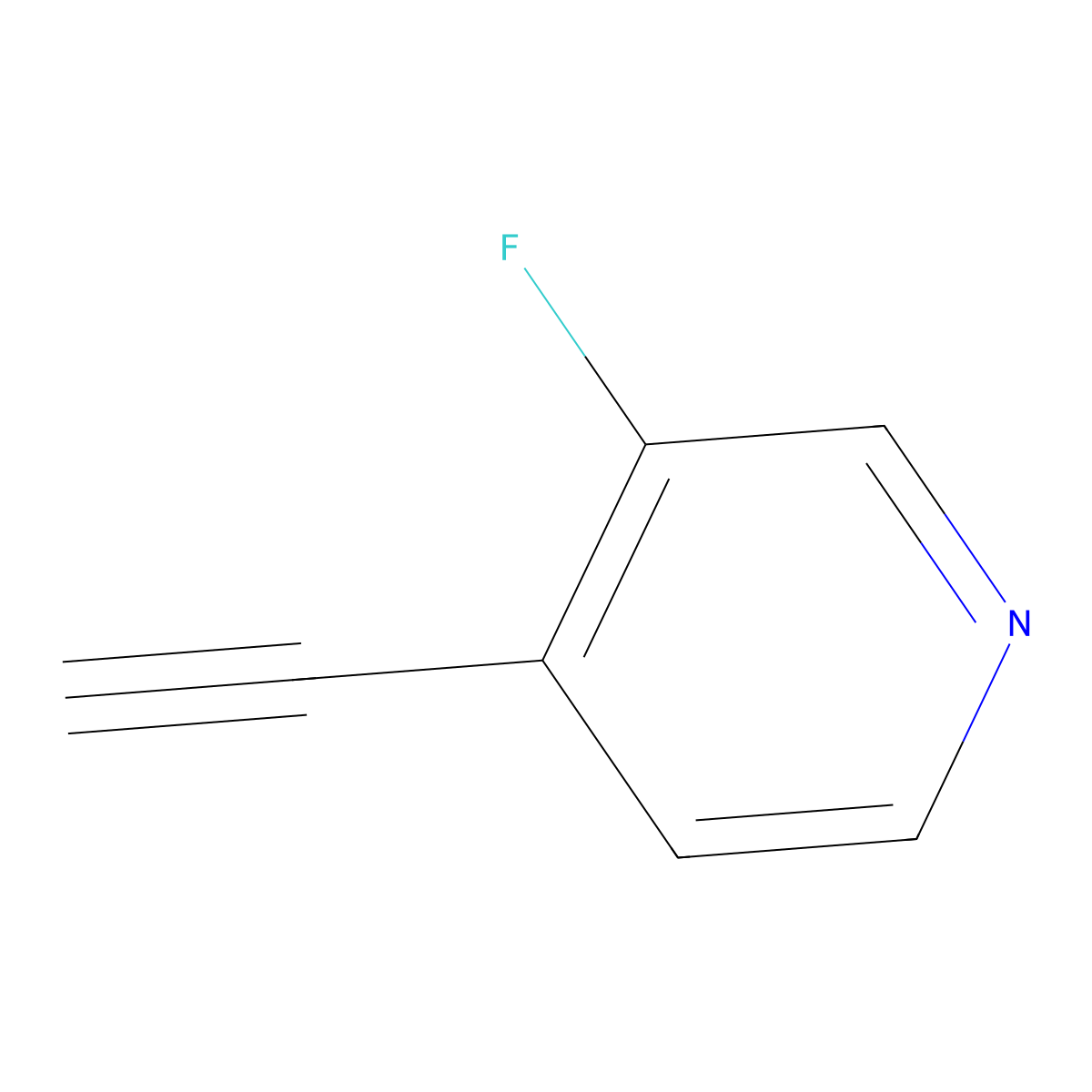 4-Ethynyl-3-fluoropyridine molecular structure, CAS 1196156-81-6