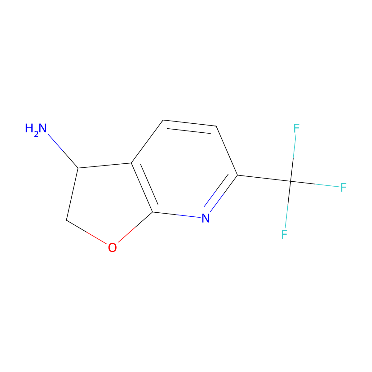 6-(Trifluoromethyl)-2,3-dihydrofuro[2,3-B]pyridin-3-amine molecular structure, CAS 1196156-88-3