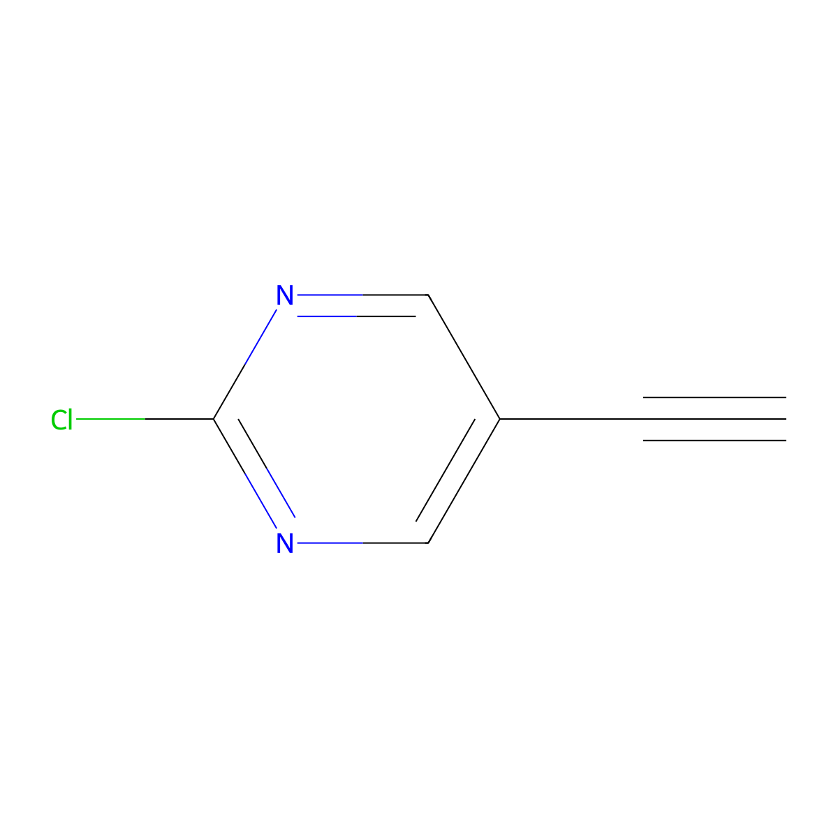 2-Chloro-5-ethynylpyrimidine molecular structure, CAS 1196156-89-4