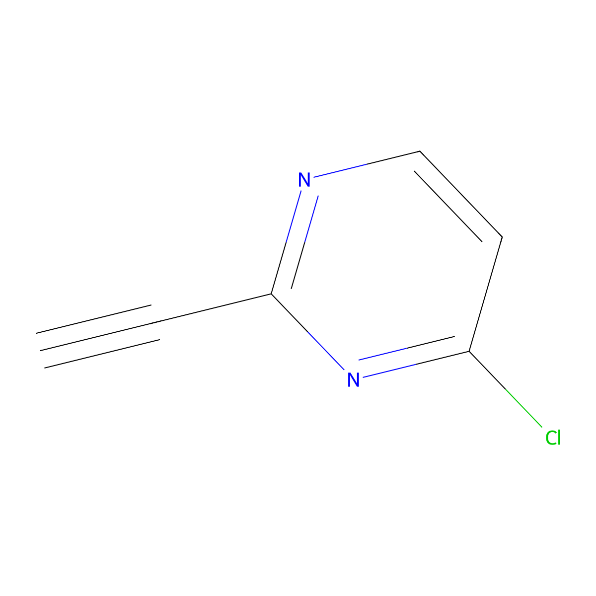 4-Chloro-2-ethynylpyrimidine molecular structure, CAS 1196156-98-5