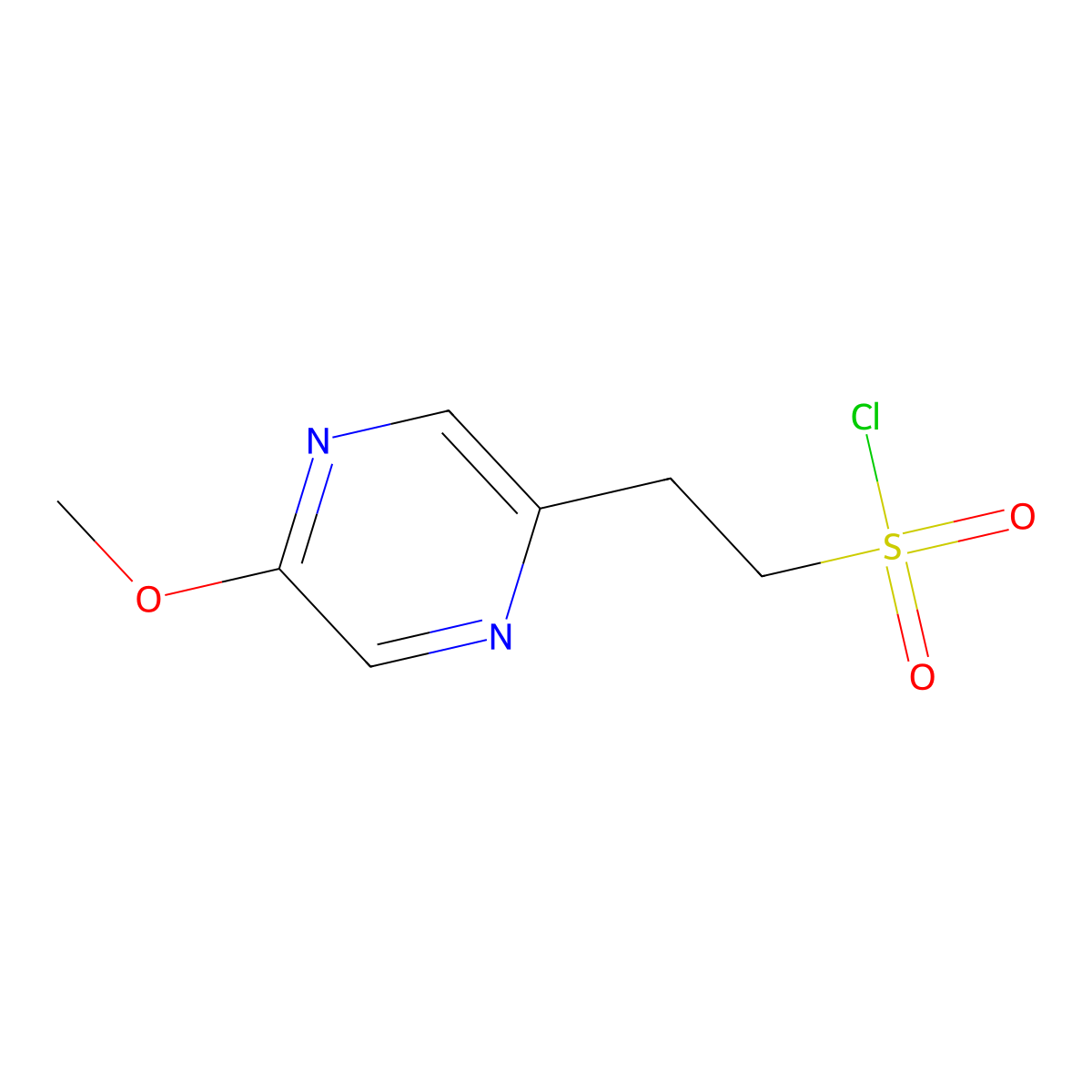 2-(5-Methoxypyrazin-2-YL)ethane-1-sulfonyl chloride molecular structure, CAS 1196157-00-2