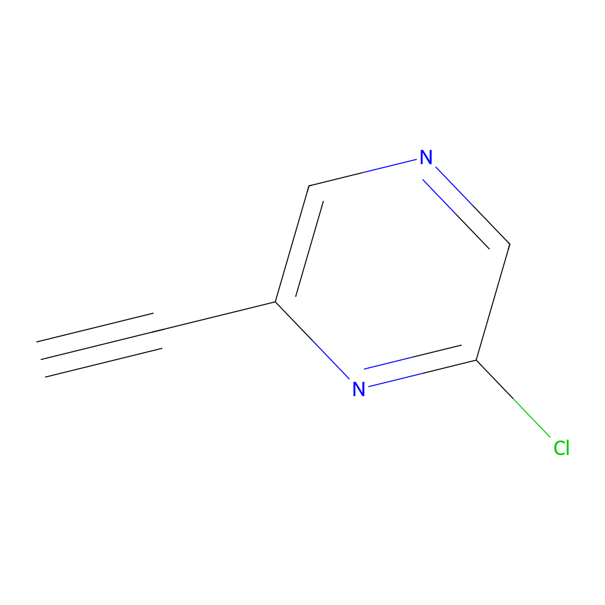 2-Chloro-6-ethynylpyrazine molecular structure, CAS 1196157-03-5