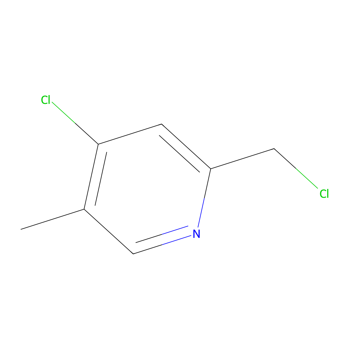 4-Chloro-2-(chloromethyl)-5-methylpyridine molecular structure, CAS 1196157-08-0