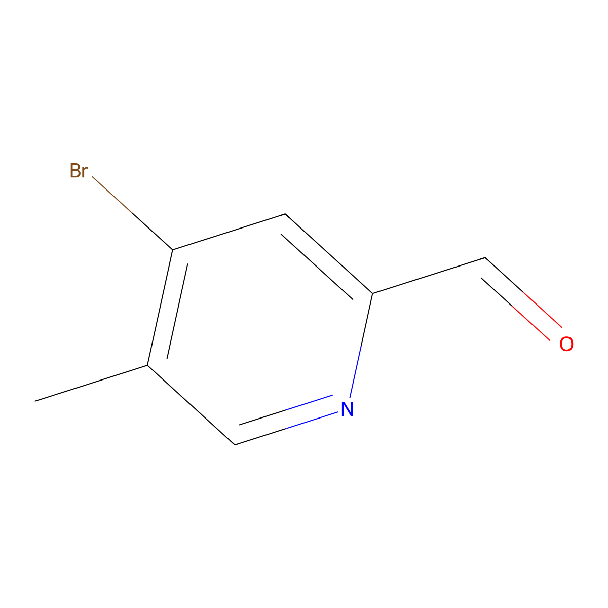 4-Bromo-5-methylpicolinaldehyde molecular structure, CAS 1196157-14-8