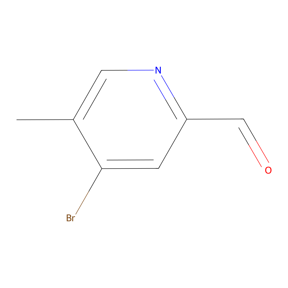 4-Bromo-5-methylpicolinaldehyde molecular structure, CAS 1196157-14-8