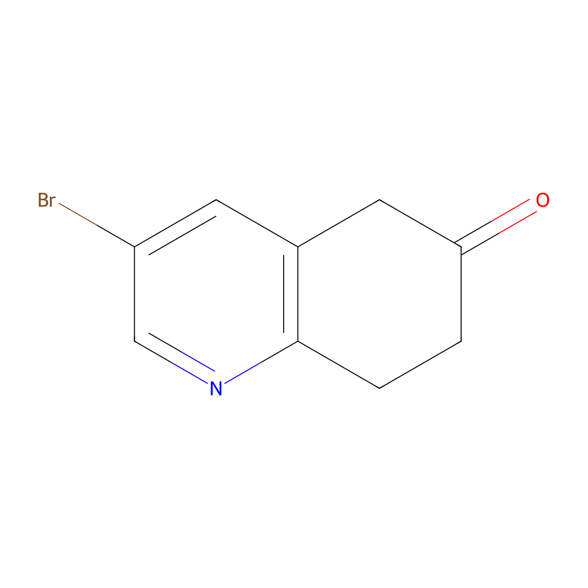 3-Bromo-7,8-dihydroquinolin-6(5H)-one molecular structure, CAS 1196157-23-9