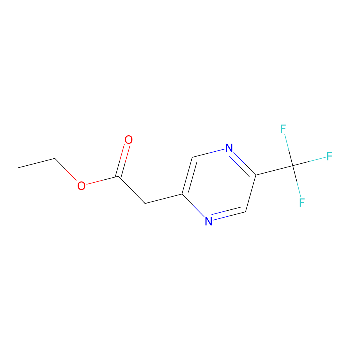 5-(Trifluoromethyl)-2-pyrazineacetic acid ethyl ester molecular structure, CAS 1196157-24-0