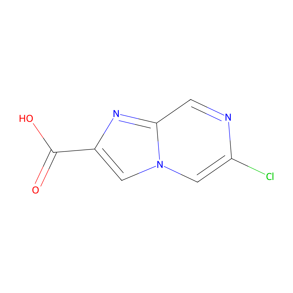 6-Chloroimidazo[1,2-A]pyrazine-2-carboxylic acid molecular structure, CAS 1196157-29-5